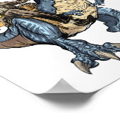 Poster Abe Lincoln Murica T- Rex Funny 4 juillet USA Fl (Coin)