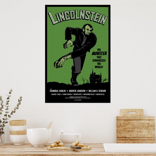 Poster Abe Lincolnstein. Abraham Lincoln Frankenstein (Cuisine)