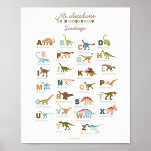 Poster Abecedario Dinosaurios (Español)