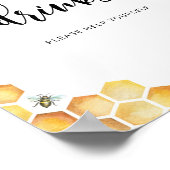 Poster Abeille aquarelle Boissons vous aider (Coin)