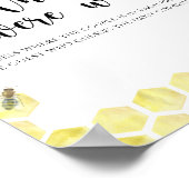 Poster Abeille aquarelle - Où étions-nous ? (Coin)