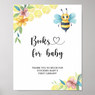 Poster Abeille aquarelle pour livres pour bébé