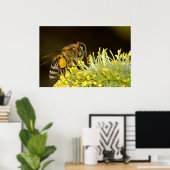Poster Abeille au travail (Bureau à domicile)