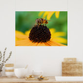 Poster Abeille de miel au centre des choses (Cuisine)