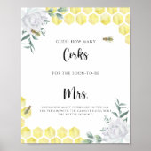 Poster Abeille - Devinez combien de lièges (Devant)