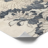 Poster Abeille et chrysanthèmes (Coin)