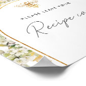 Poster Abeille fleur sauvage laissez votre carte de recet (Coin)