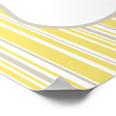 Poster Abeille Géométrique Jaune et Grise (Coin)