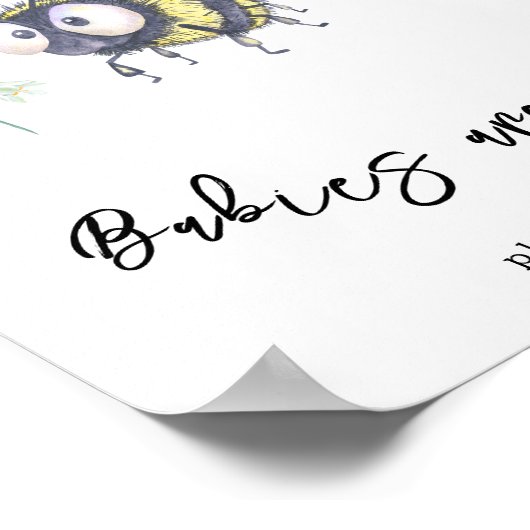 Poster Abeille - Les bébés sont doux (Coin)