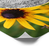 Poster Abeille Sur Black Eyed Susan Flower Ajouter votre (Coin)