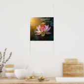 Poster Abeille sur Lotus Flower (Cuisine)
