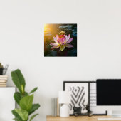 Poster Abeille sur Lotus Flower (Bureau à domicile)
