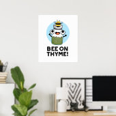 Poster Abeille Sur Thyme Funny Herb Insect Pun (Bureau à domicile)