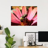Poster Abeille sur une pluie (Bureau à domicile)
