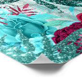 Poster Abeille turquoise (Coin)