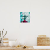 Poster Abeille turquoise (Cuisine)