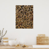 Poster Abeilles de miel sur l'affiche Frame Frame (Cuisine)