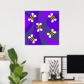 Poster Abeilles funky (Bureau à domicile)