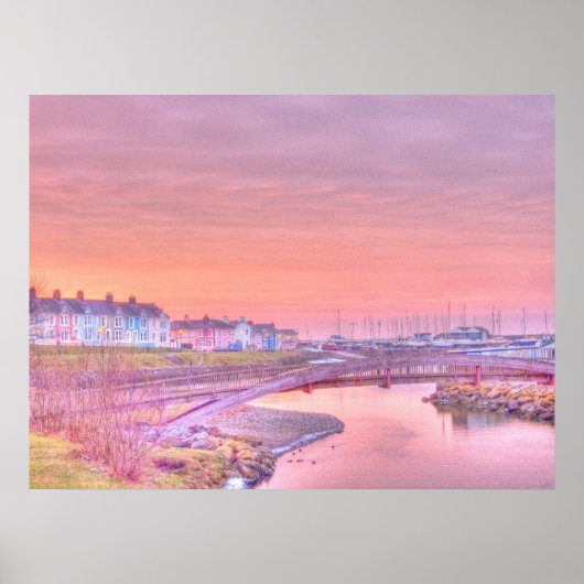 Poster Aberaeron Harbour "Peinture" (Devant)