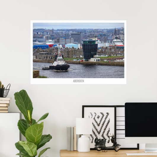 Poster Aberdeen, Écosse, Royaume-Uni (Bureau à domicile)