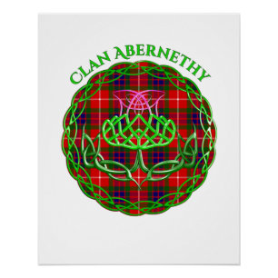 Poster Abernethy Scottish Tartan Celtic Thistle