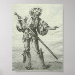 Poster Abgerissener Krieger