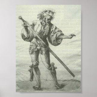 Poster Abgerissener Krieger