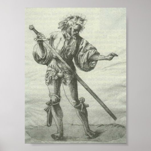 Poster Abgerissener Krieger (Devant)