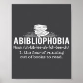 Poster Abibliophobia - Funny Reading Bookworm Reader Gift (Devant)