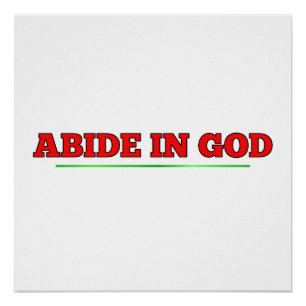 Poster Abide en DIEU