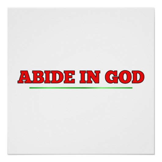 Poster Abide en DIEU (Devant)