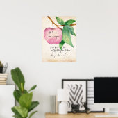 Poster Abide En Moi Pomme Fruiteuse (Bureau à domicile)