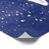 Poster "Abide fille et oiseau volant contre ciel nocturne (Coin)