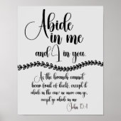 Poster Abide in Me Bible Verse (Devant)