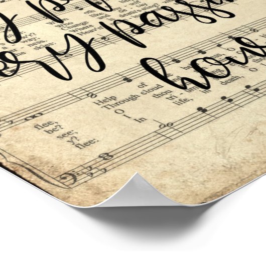 Poster Abide with Me Scripté Hymne Print (Coin)
