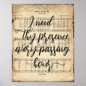 Poster Abide with Me Scripté Hymne Print (Devant)