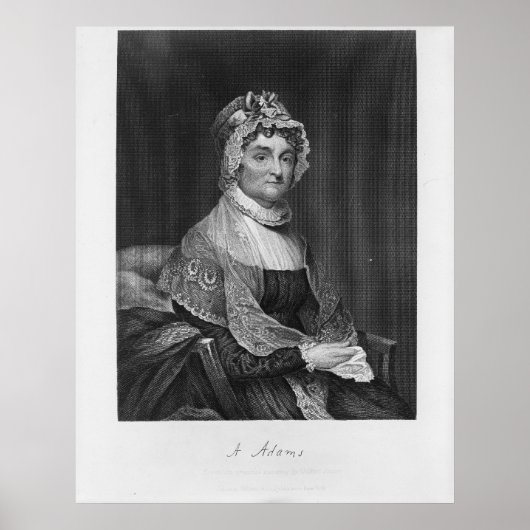Poster ABIGAIL ADAMS d'une peinture originale de G. Stuar (Devant)