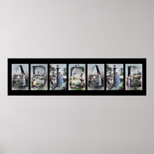 Poster ABIGAIL Alphabet Lettre Nom Art (Devant)
