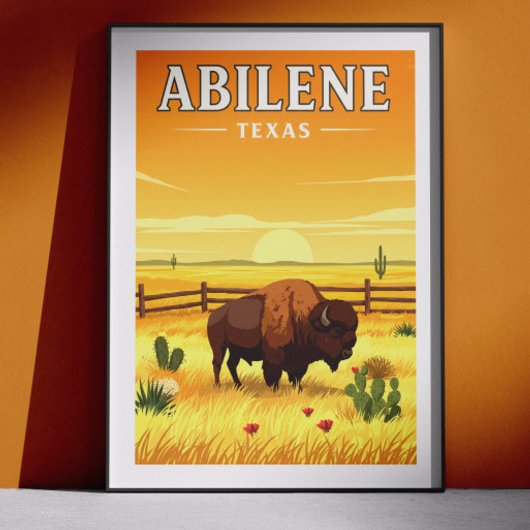 Poster Abilene Texas vintage
