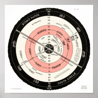 Poster Abizaid "Surface plate, Terre stationnaire" Petit
