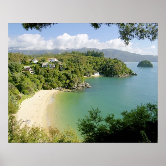 Poster Able Tasman NP, Nelson, Nouvelle-Zélande. Les nomb (Devant)