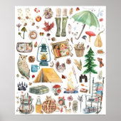 Poster Abondance d'automne | Illustrations Rustiques de a (Devant)