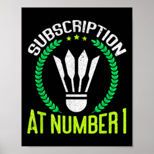 Poster Abonnement au numéro 1 de Badminton drôle