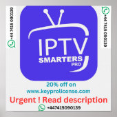Poster Abonnement De 12 Mois À IPTV keyprolicense.com (Devant)