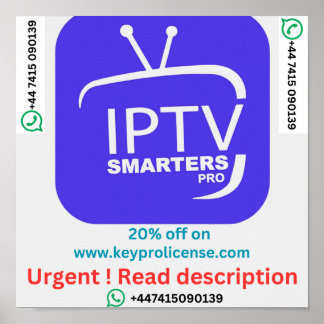 Poster Abonnement De 12 Mois À IPTV keyprolicense.com