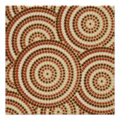 Poster Aboriginal dot painting (Devant)