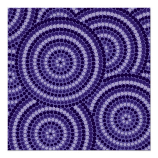 Poster Aboriginal dot painting (Devant)