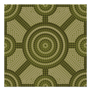 Poster Aboriginal dot painting