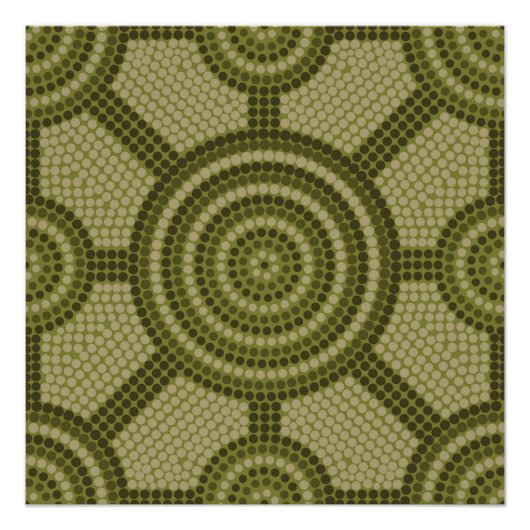 Poster Aboriginal dot painting (Devant)