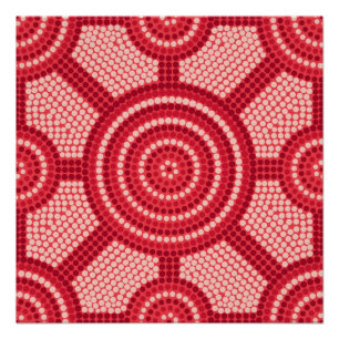Poster Aboriginal dot painting